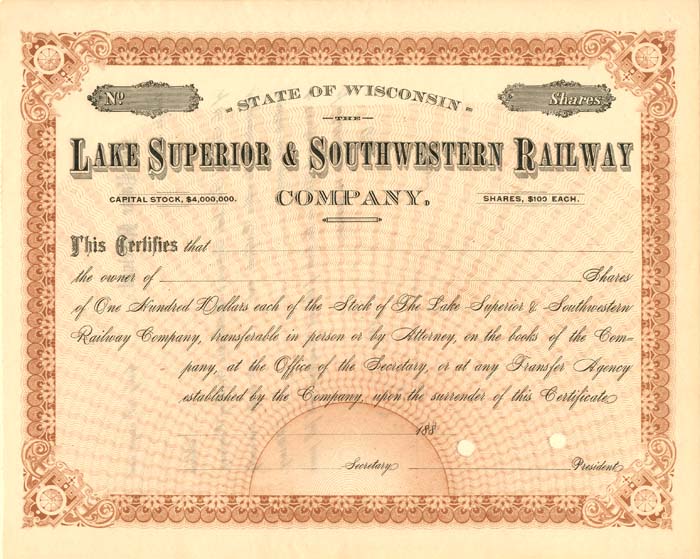 Lake Superior and Southwestern Railway Co.
